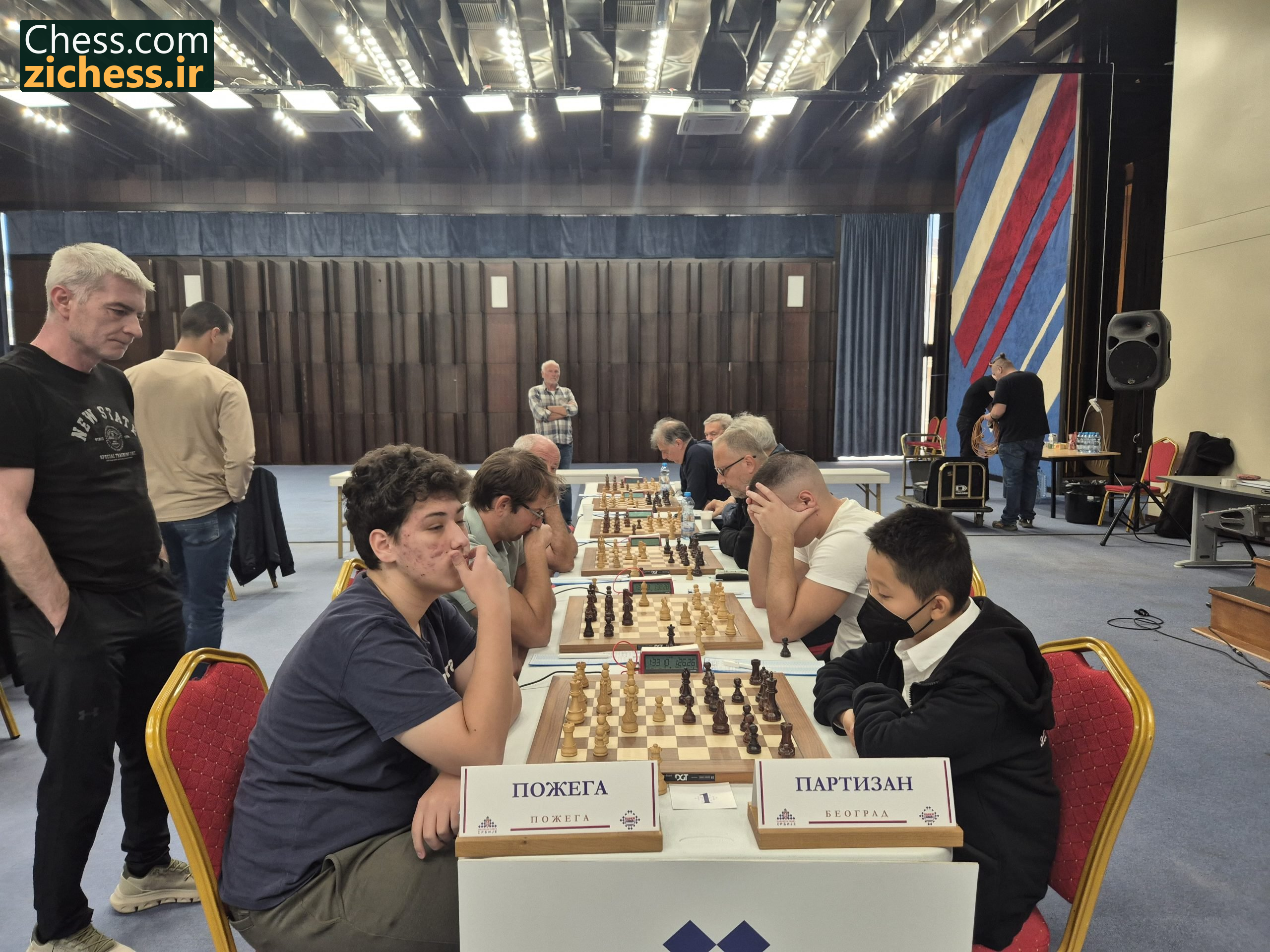 شوگژیف در سوپرلیگ صربستان؛ عکس: وب‌سایت رسمی مسابقات، به نقل از Chess.com.